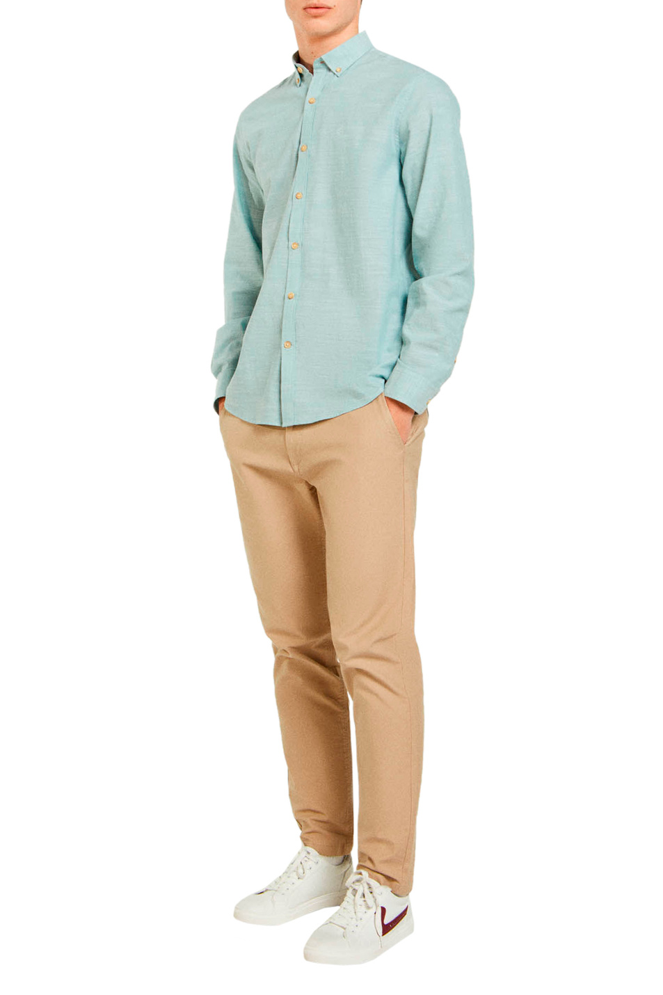 Мужской Springfield Однотонные брюки-чинос (цвет ), артикул 1554923 | Фото 2