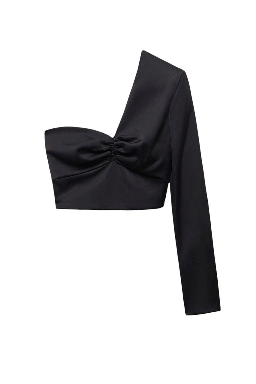 Блузка LORAIN асимметричного кроя|Основной цвет:Черный|Артикул:57069105 | Фото 1