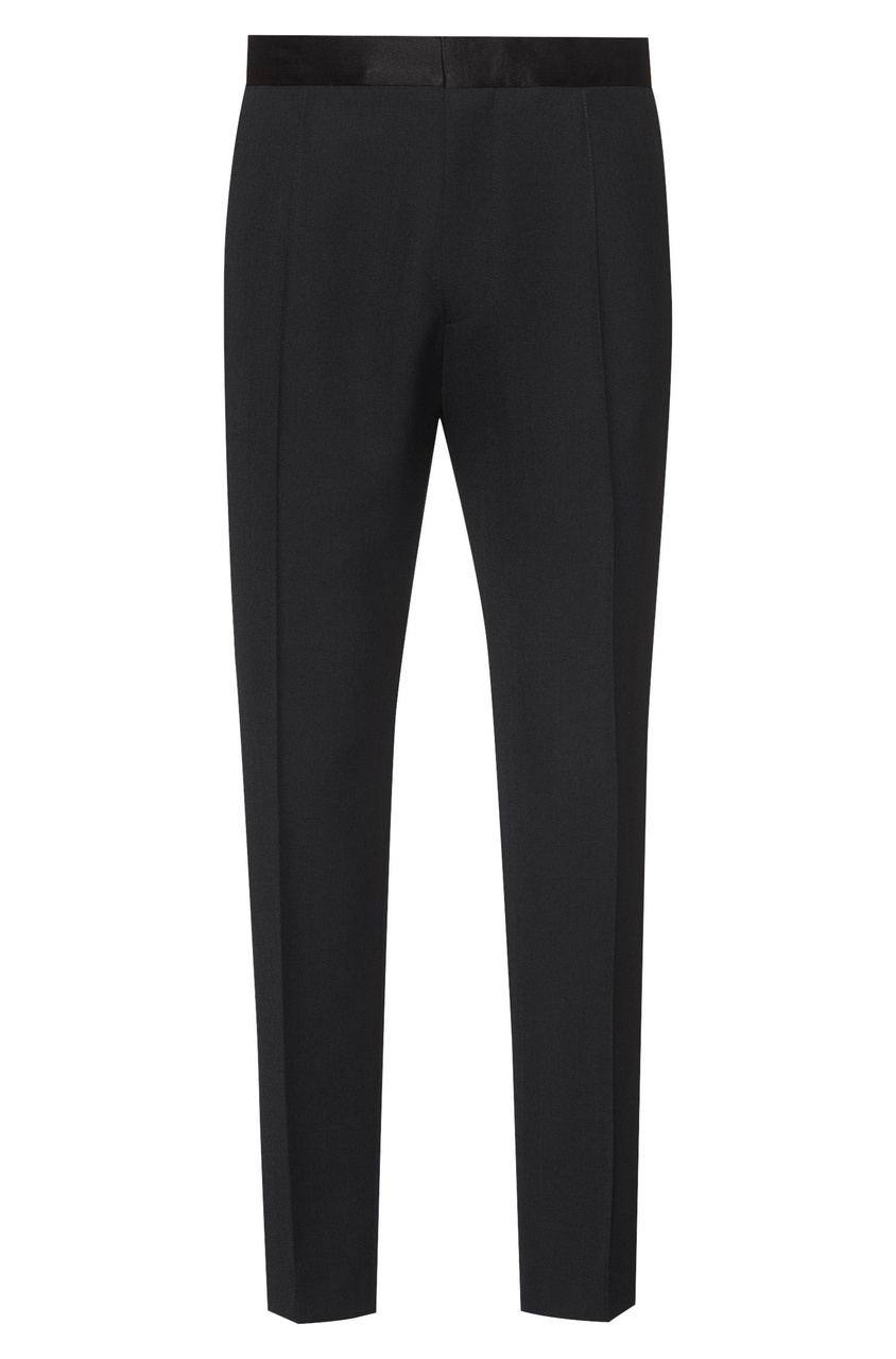 Зауженные брюки Peyson из смесовой шерсти|Основной цвет:Черный|Артикул:50445874 | Фото 1