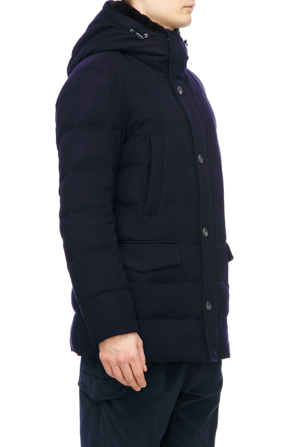 Мужской Corneliani Куртка из смесовой шерсти с капюшоном на кулиске (цвет ), артикул 9025E4-2820153 | Фото 4