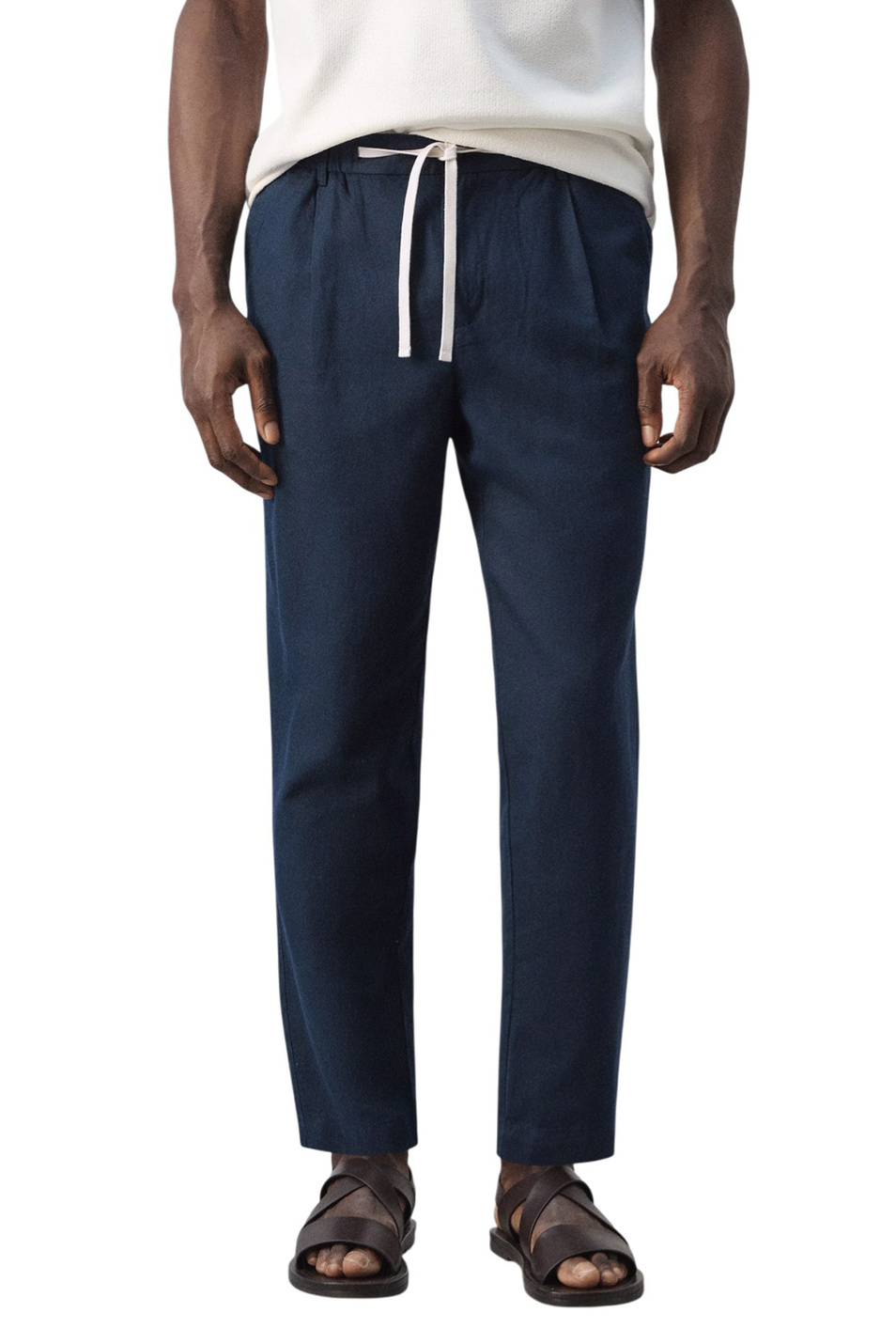 Мужской Mango Man Брюки ROMELINO из льна и хлопка (цвет ), артикул 27006714 | Фото 3