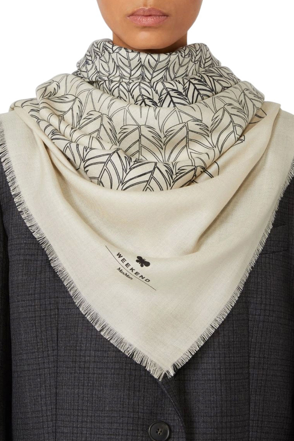 Женский Weekend Max Mara Платок EDUCATA из шерсти и шелка (цвет ), артикул 2615541134 | Фото 3
