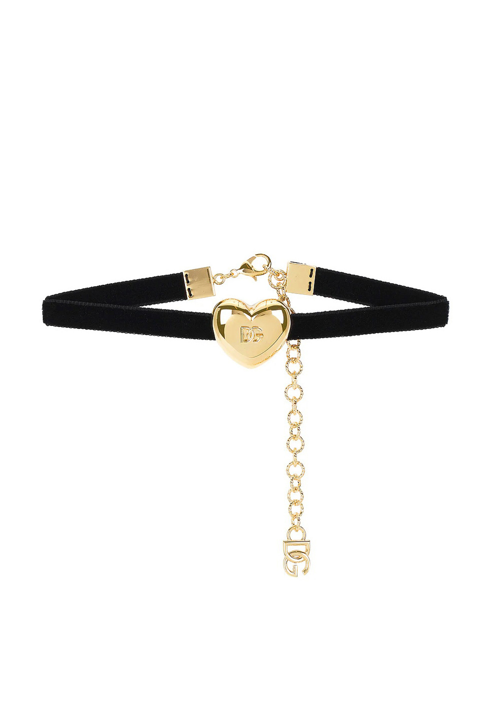 Женский Dolce & Gabbana Чокер из бархатной ткани с сердцем (цвет ), артикул WNQ8S1-W1111 | Фото 1