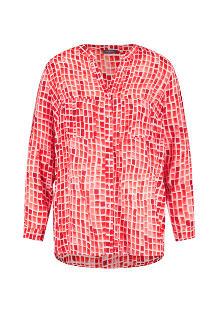 Блузка из вискозы с принтом|Основной цвет:Мультиколор|Артикул:860011-21008 | Фото 1