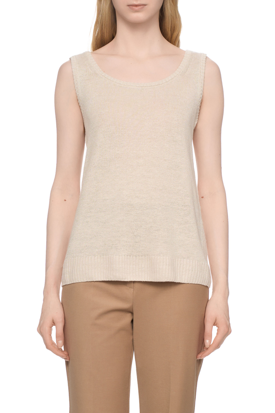 Женский Max Mara Топ BACCANO из льна (цвет ), артикул 2516361058 | Фото 4