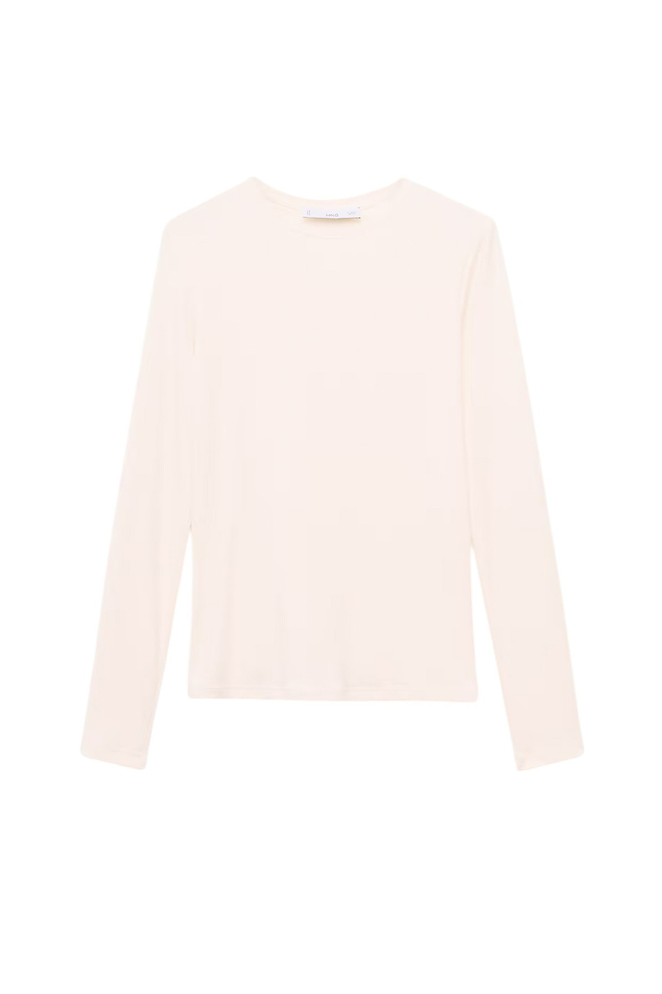 Лонгслив SECONDCA из смесовой вискозы|Основной цвет:Кремовый Женский Mango Лонгслив SECONDCA из смесовой вискозы (цвет ), артикул 17065813 | Фото 1