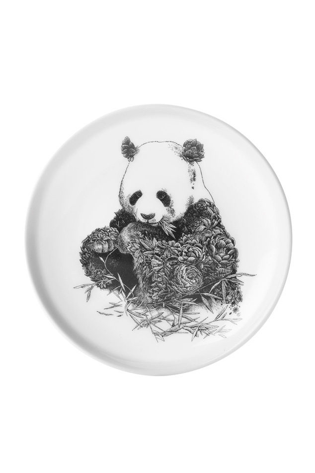 Тарелка "Большая панда", 20 см|Основной цвет:Белый|Артикул:DX0528 | Фото 1