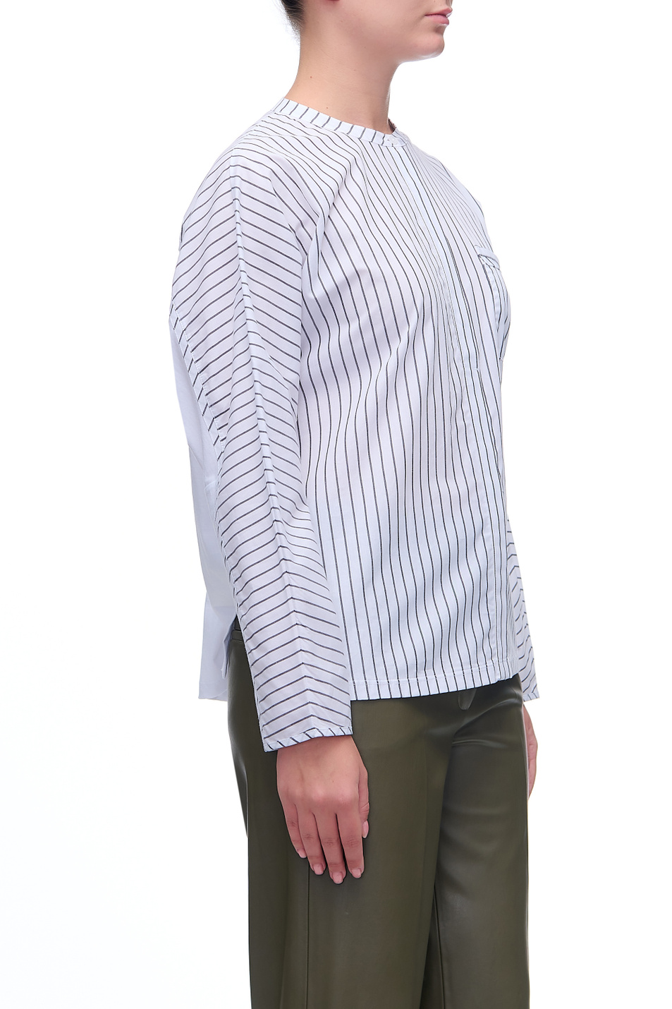 Женский Gerry Weber Рубашка из натурального хлопка в полоску (цвет ), артикул 570060-44126 | Фото 3