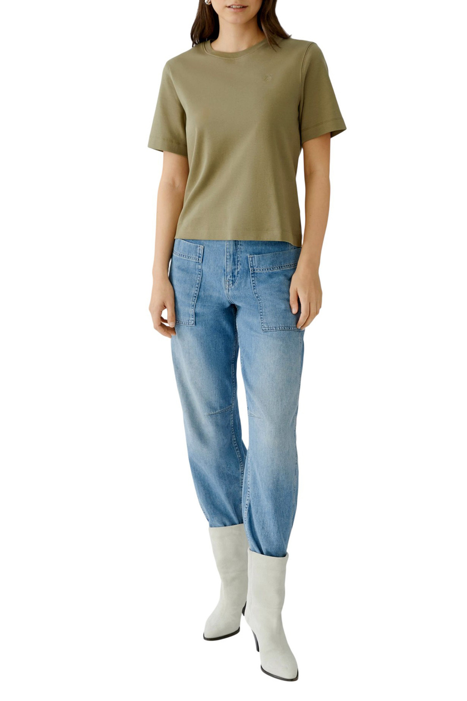 Женский OUI Футболка из хлопка (цвет ), артикул 94694 | Фото 3