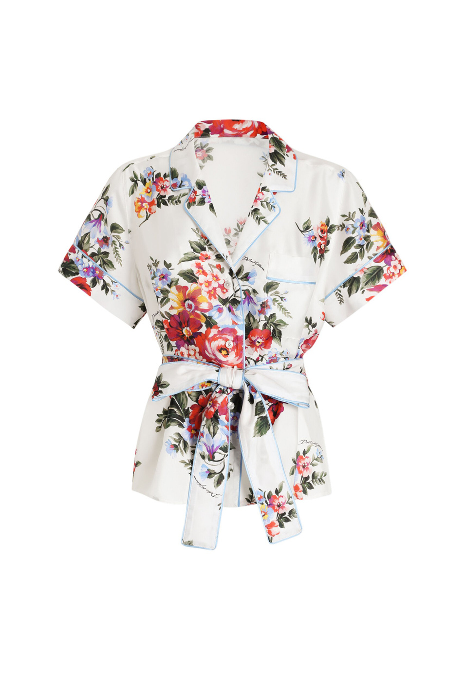 Женский Dolce & Gabbana Блузка из шелка с поясом (цвет ), артикул F5S23T-IS11I | Фото 1