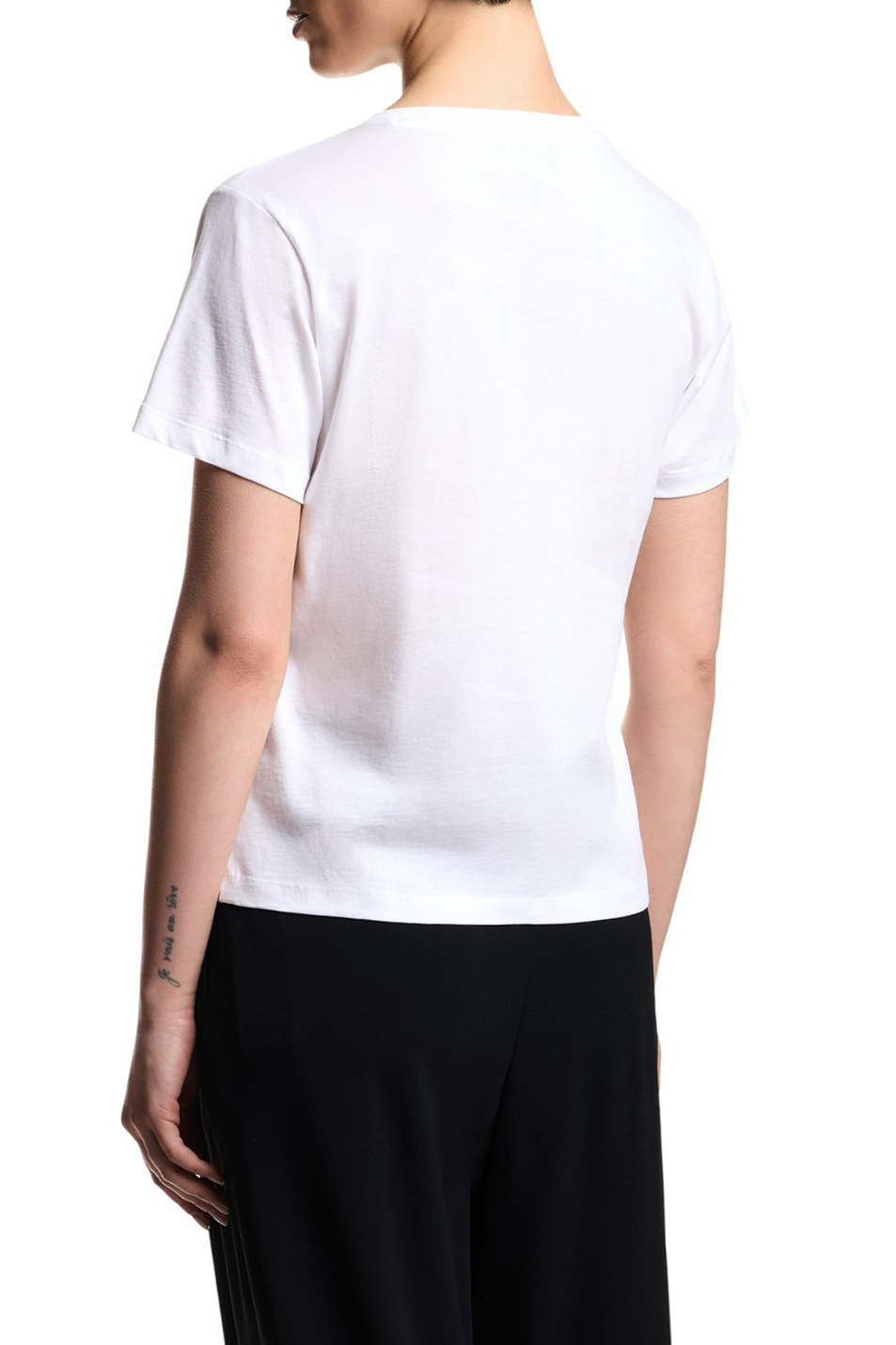 Женский Emporio Armani Футболка с отделкой бусинами (цвет ), артикул EW003594-AF12597 | Фото 4