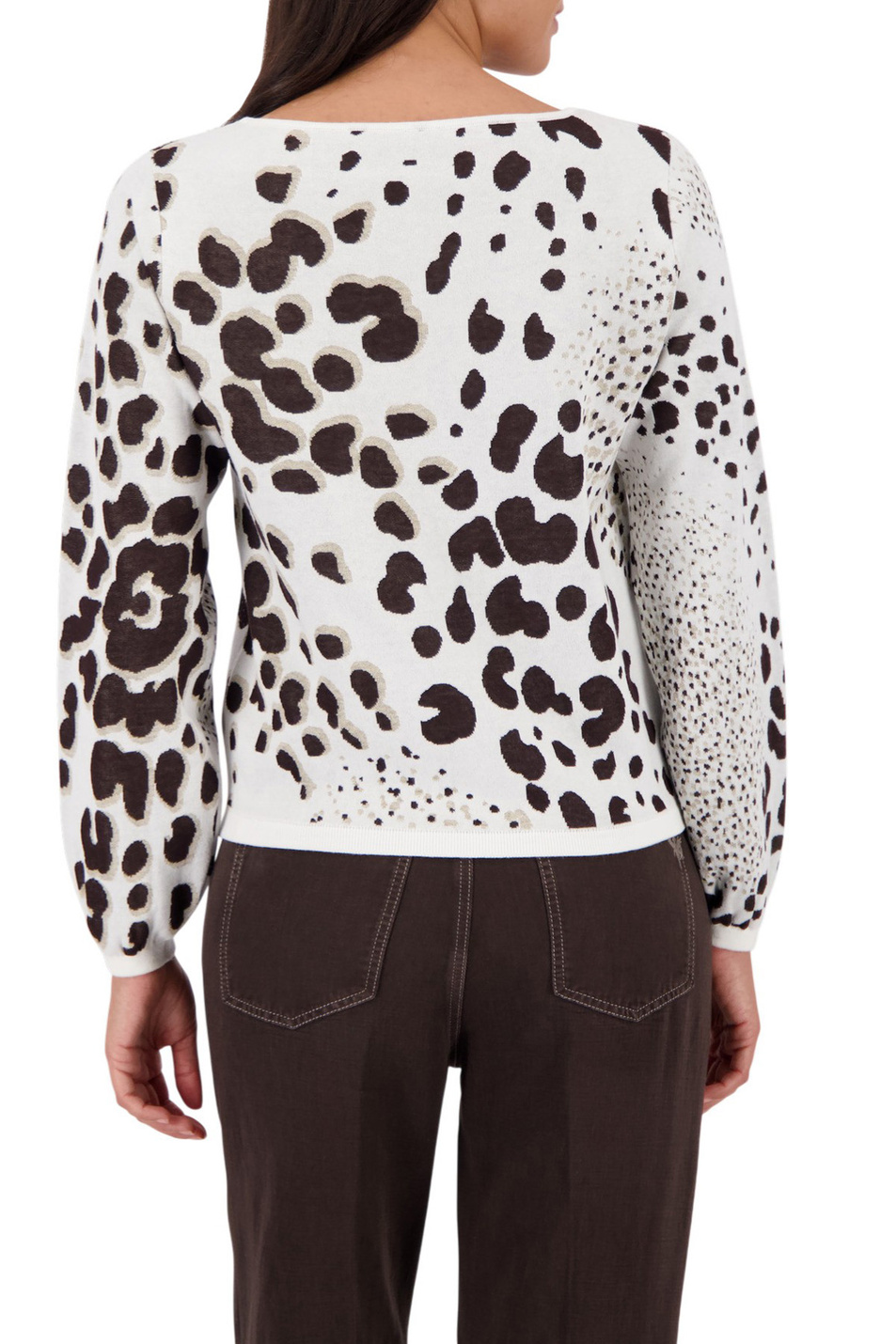 Женский Monari Джемпер с принтом и стразами (цвет ), артикул 410292 | Фото 4