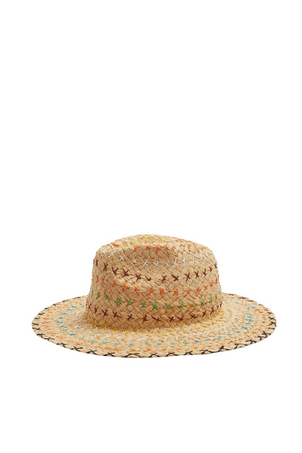 Шляпа из рафии|Основной цвет:Мультиколор|Артикул:205914 | Фото 1