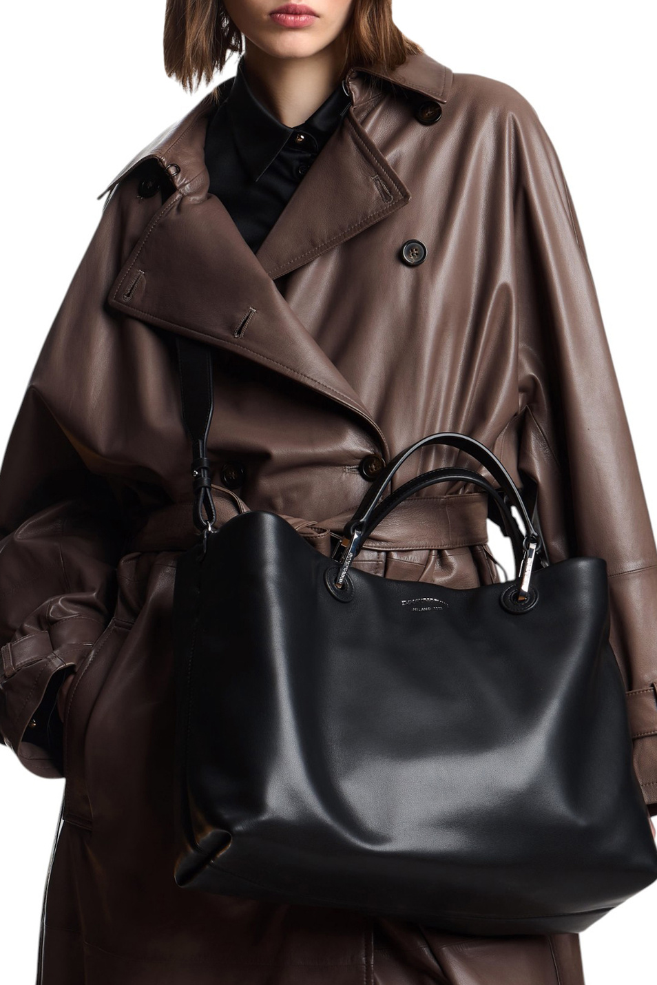 Женский Emporio Armani Сумка-шопер из натуральной кожи (цвет ), артикул EW000360-AF18673 | Фото 7