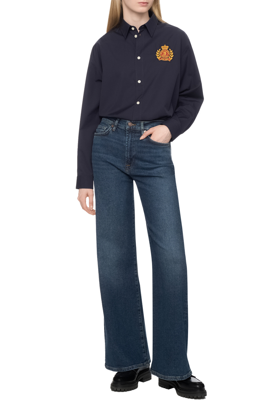 Женский Sporty & Rich Рубашка из хлопка (цвет ), артикул SI007506243BL32 | Фото 3