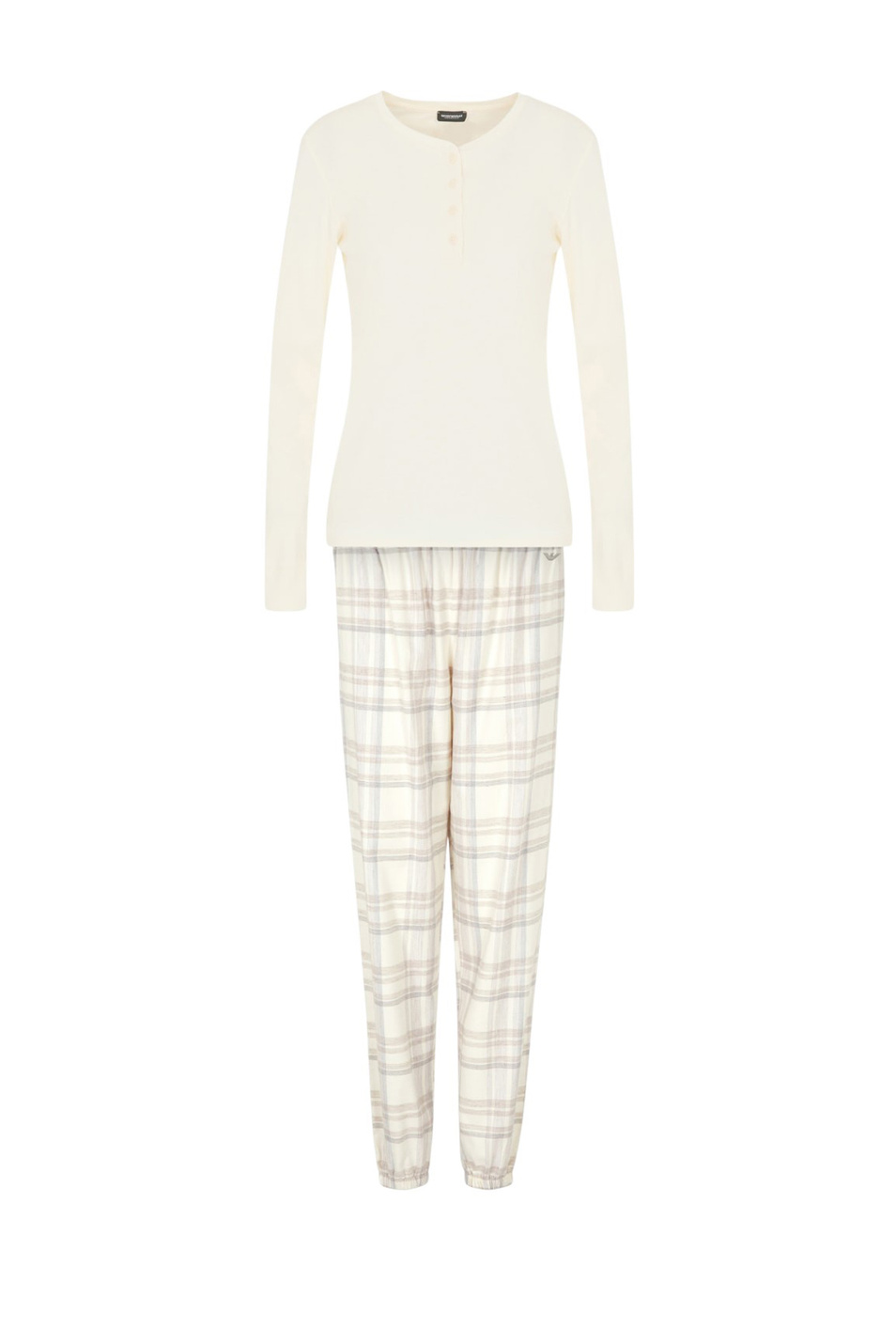 Пижама из хлопка|Основной цвет:Бежевый Женский Emporio Armani Пижама из хлопка (цвет ), артикул EW001984-AF15372 | Фото 1