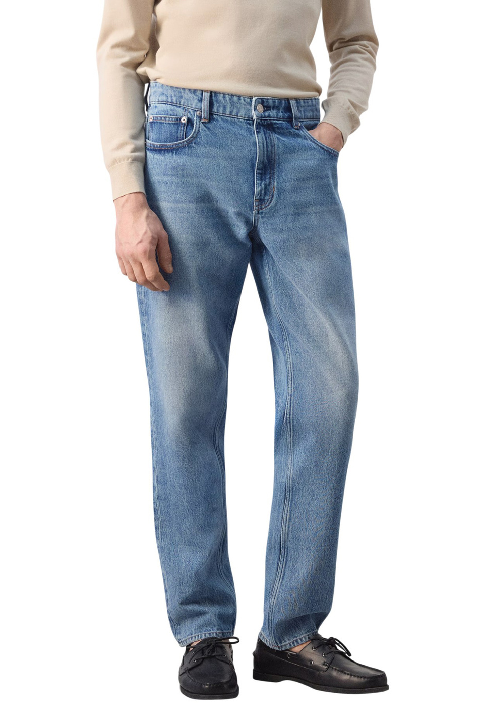 Мужской Mango Man Джинсы BOB из хлопка (цвет ), артикул 27014431 | Фото 3