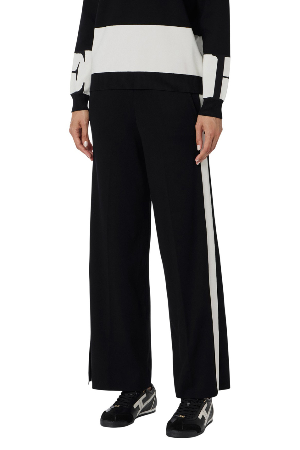 Женский Elisabetta Franchi Брюки-палаццо с лампасами (цвет ), артикул KP69S56E2 | Фото 2