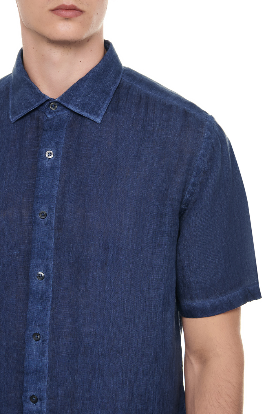 Мужской 120% Lino Рубашка из чистого льна (цвет ), артикул 31ALIM19FZ0000115 | Фото 4