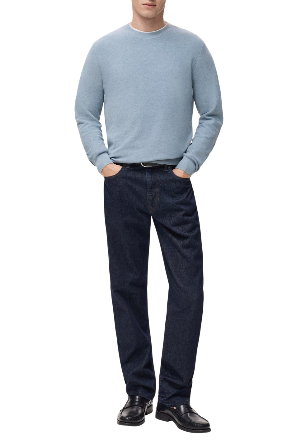 Мужской Mango Man Джемпер TEN однотонный (цвет ), артикул 27041281 | Фото 2