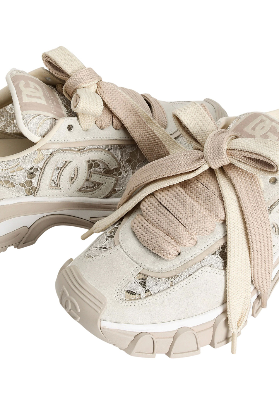 Женский Dolce & Gabbana Кроссовки DG Country Road с кружевом (цвет ), артикул CK2417-AX627 | Фото 4