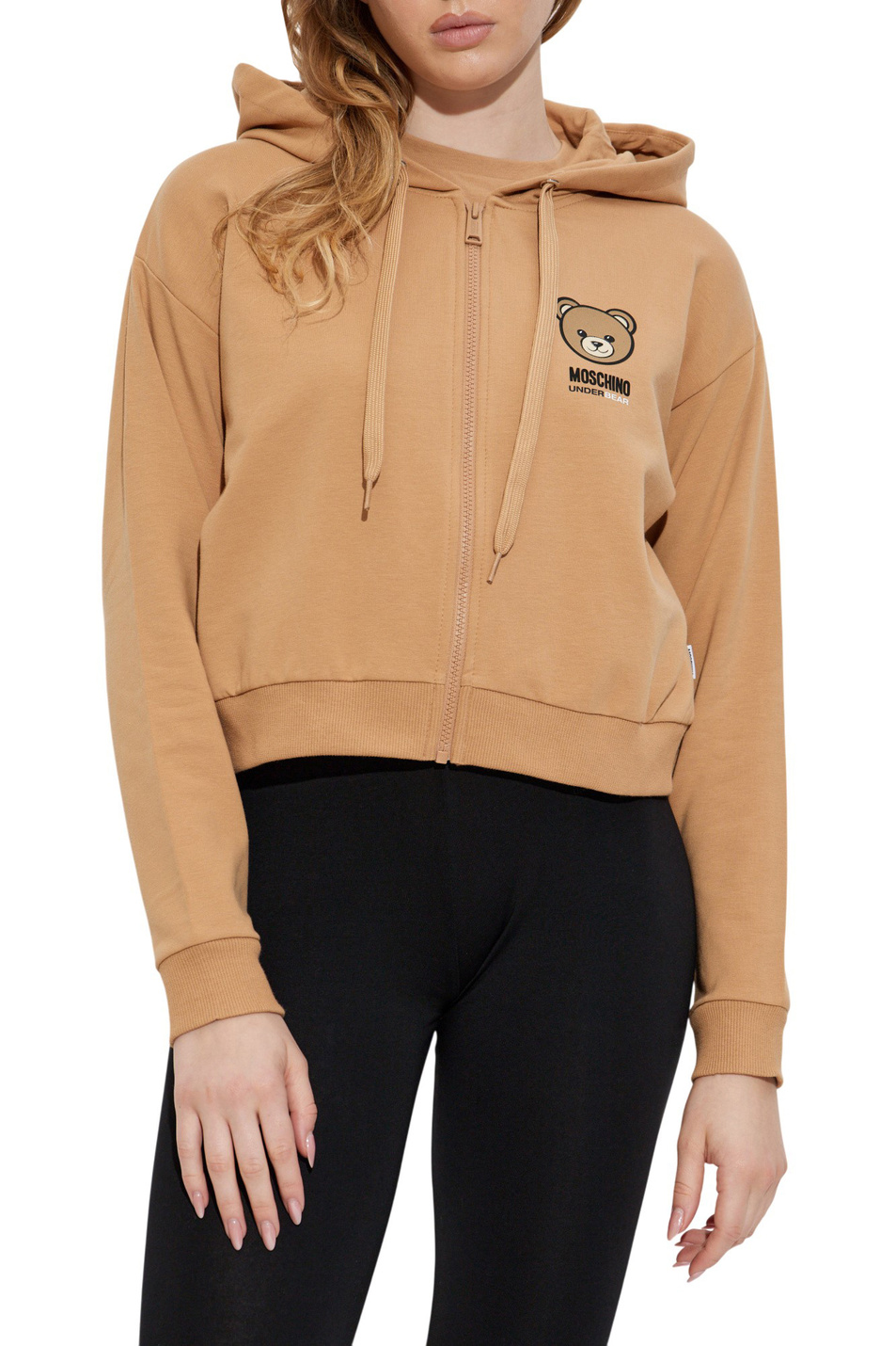 Женский Moschino Толстовка из эластичного хлопка с логотипом (цвет ), артикул A1706-4413 | Фото 3