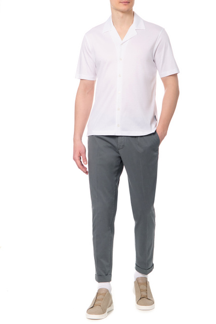 Трикотажная рубашка|Основной цвет:Белый|Артикул:VY348-ZZ657-N00 | Фото 2
