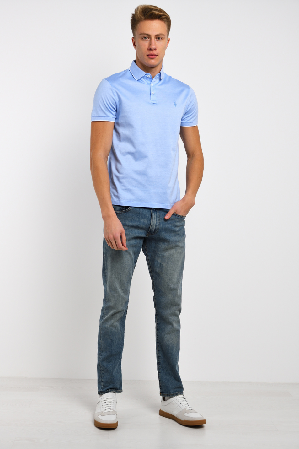 Мужской Polo Ralph Lauren Футболка поло из натурального хлопка (цвет ), артикул 710741755001 | Фото 2