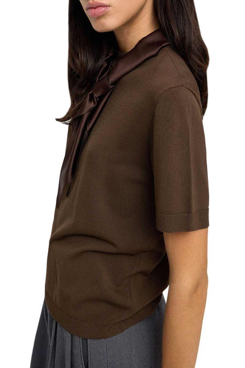 Джемпер с шарфом|Основной цвет:Коричневый Женский Parfois Джемпер с шарфом (цвет ), артикул 240317 | Фото 5