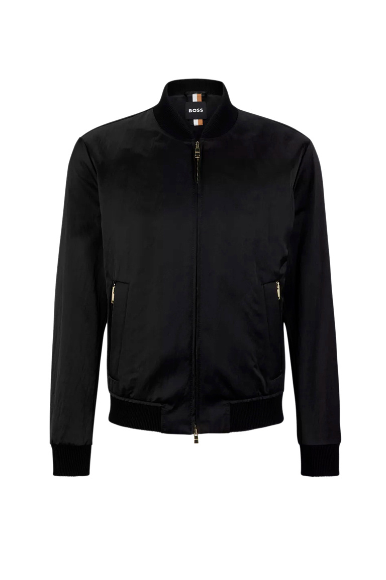 Куртка с застежкой-молнией|Основной цвет:Черный|Артикул:50484727 | Фото 1
