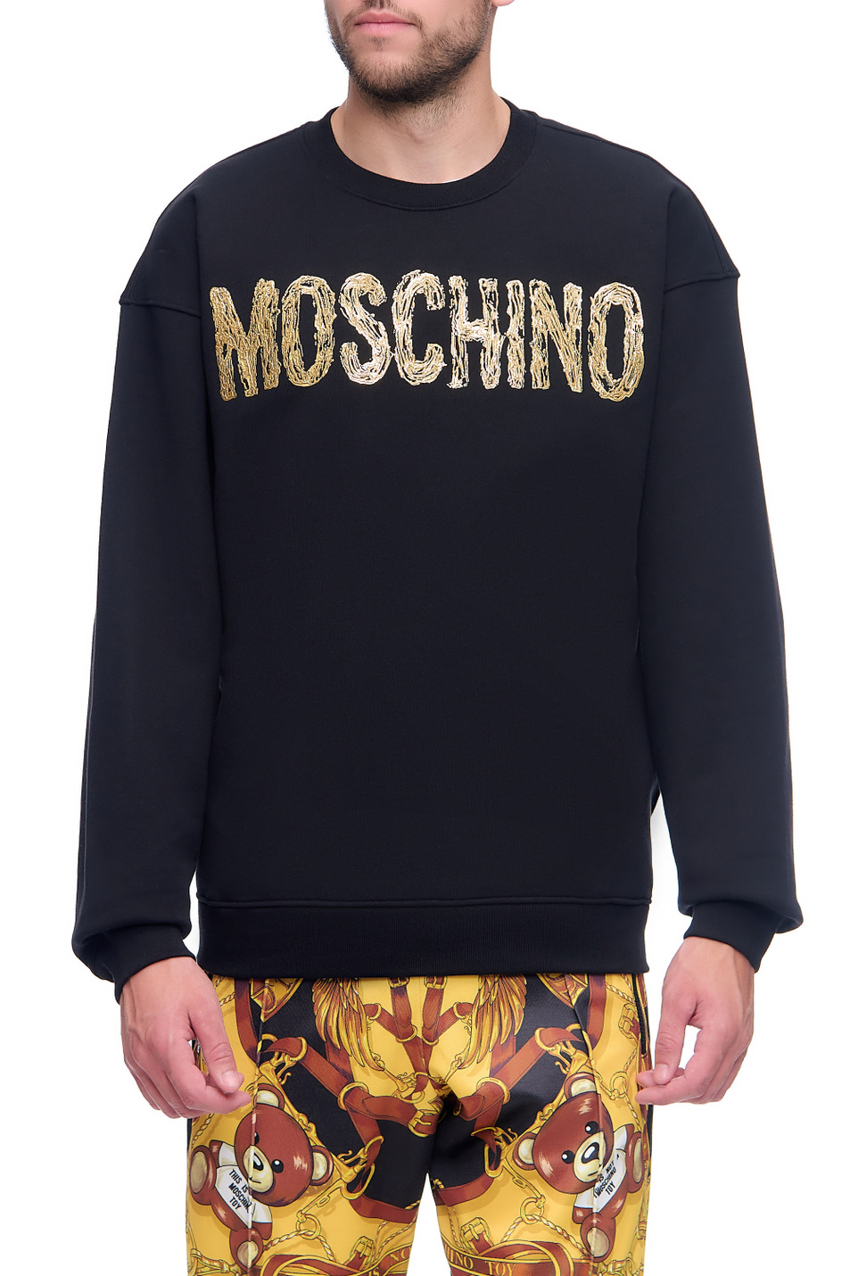 Мужской Moschino Свитшот с логотипом на груди (цвет ), артикул J1717-5227 | Фото 1