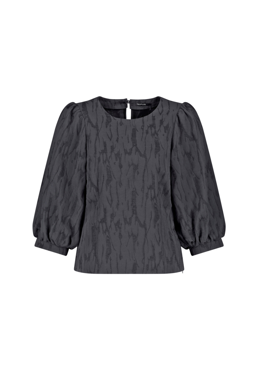 Блузка с принтом и рукавом 3/4|Основной цвет:Серый|Артикул:560308-11057 | Фото 1