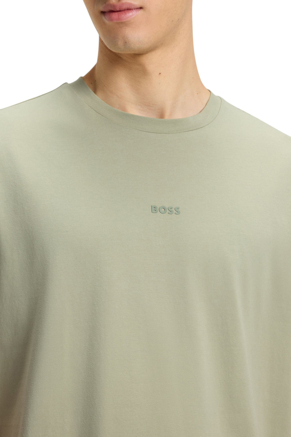 Мужской BOSS Футболка из эластичного хлопка с логотипом (цвет ), артикул 50473278 | Фото 5