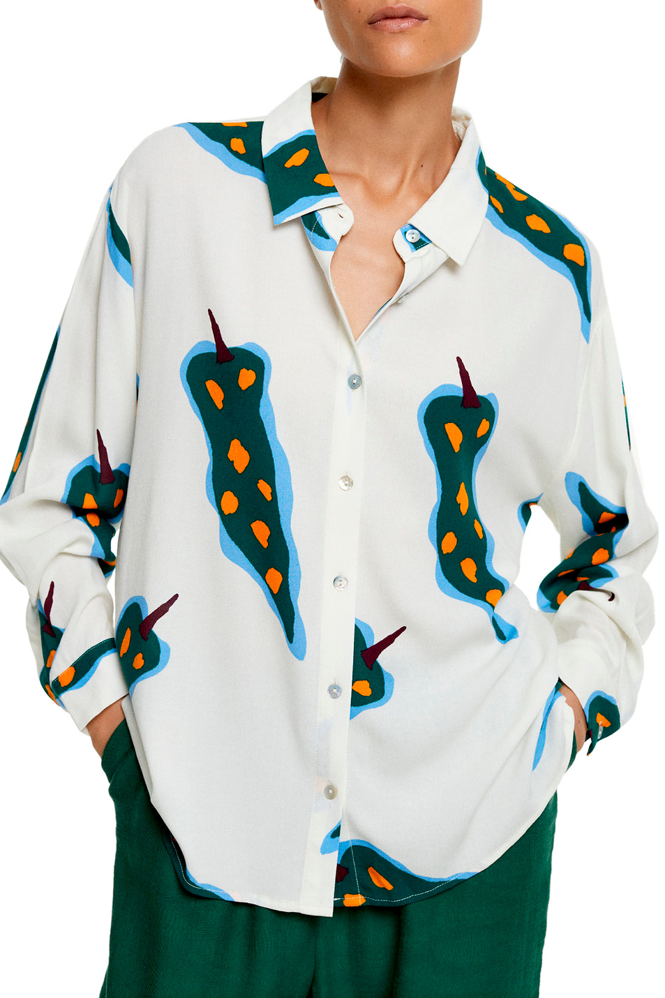 Parfois Блузка из вискозы с принтом (цвет ), артикул 200108 | Фото 3