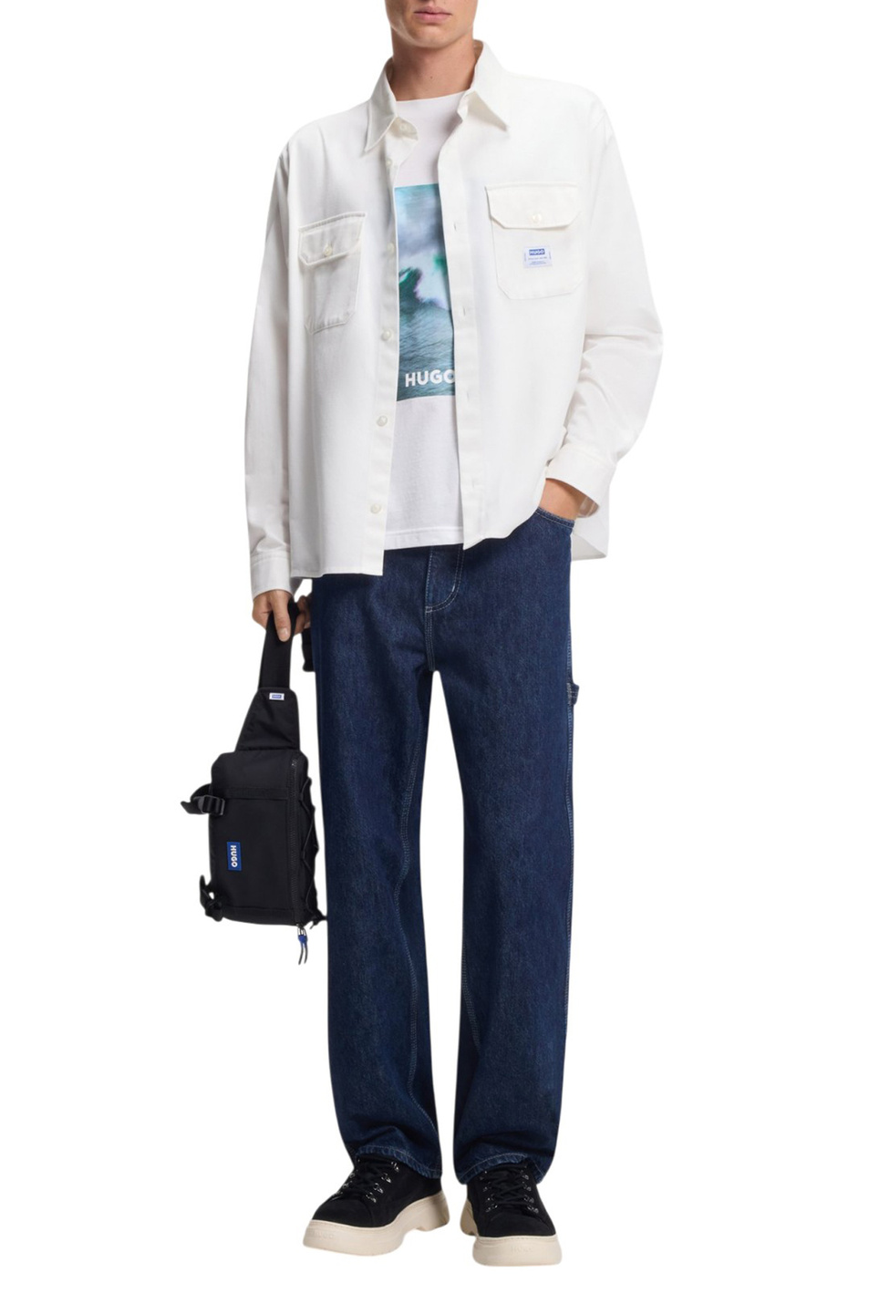 Мужской HUGO Футболка Nalotrix из хлопка (цвет ), артикул 50554349 | Фото 2