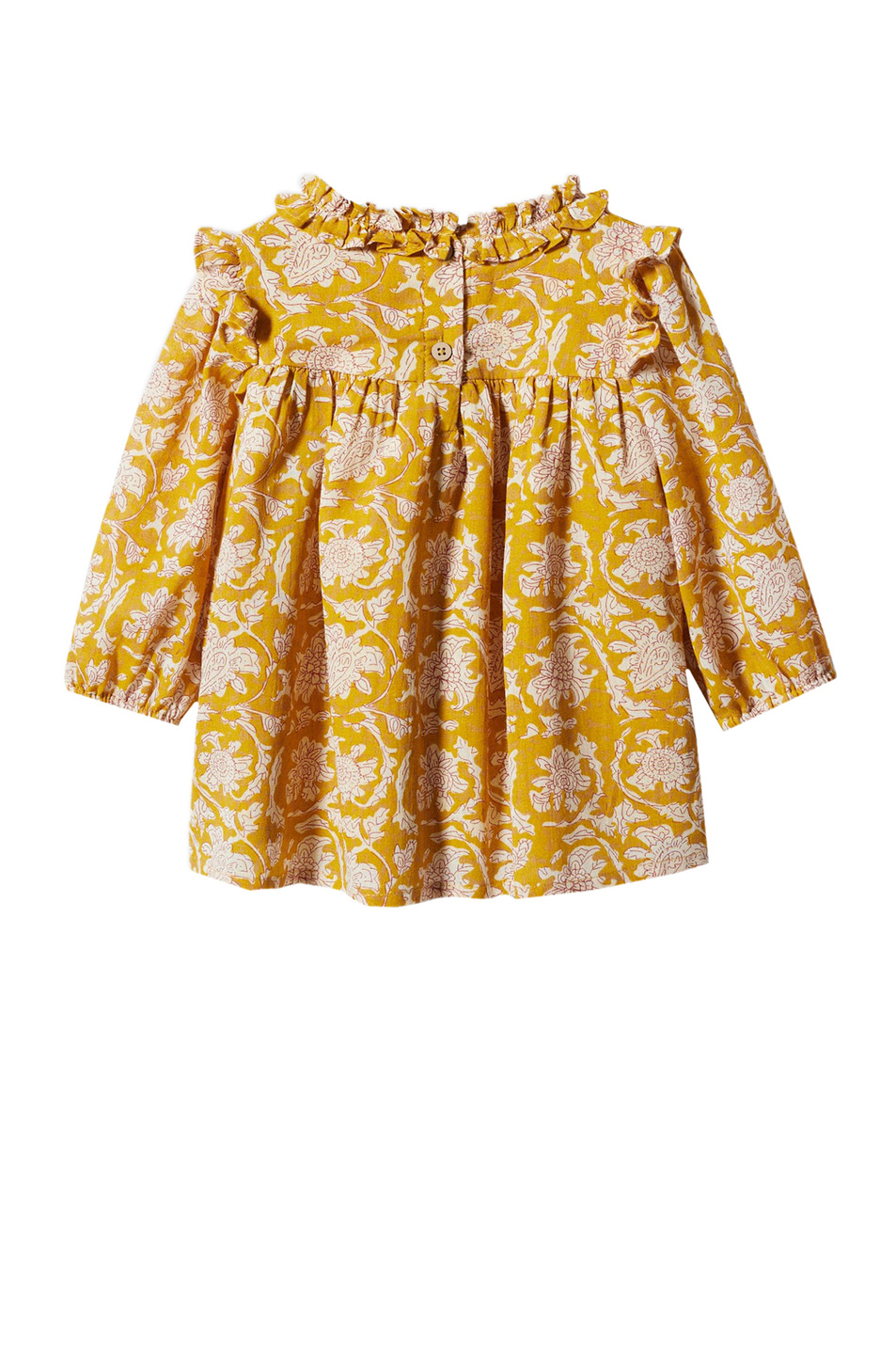 Девочкам Mango Kids Платье ERIS с оборками и цветочным принтом (цвет ), артикул 47083262 | Фото 2