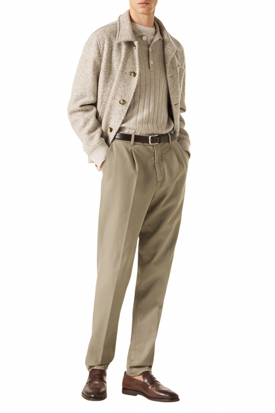 Мужской Brunello Cucinelli Джемпер поло из кашемира (цвет ), артикул M22708105 | Фото 3