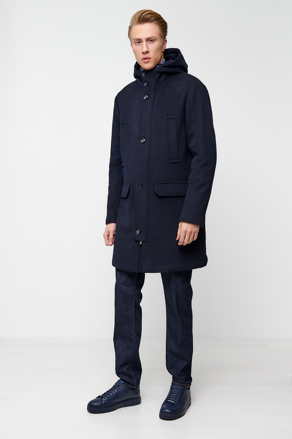 Мужской Emporio Armani Пальто из натуральной шерсти и кашемира (цвет ), артикул 6H1L95-1NYBZ | Фото 2