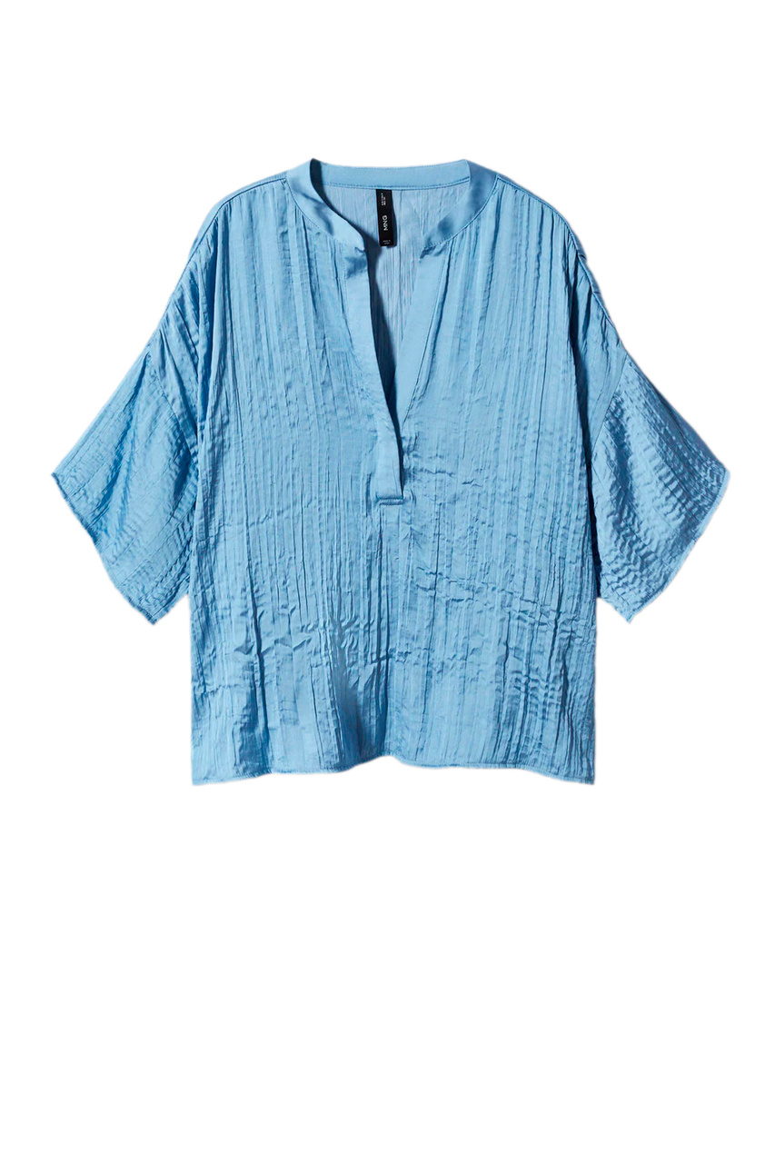 Блузка плиссированная ROMI|Основной цвет:Синий|Артикул:47085849 | Фото 1