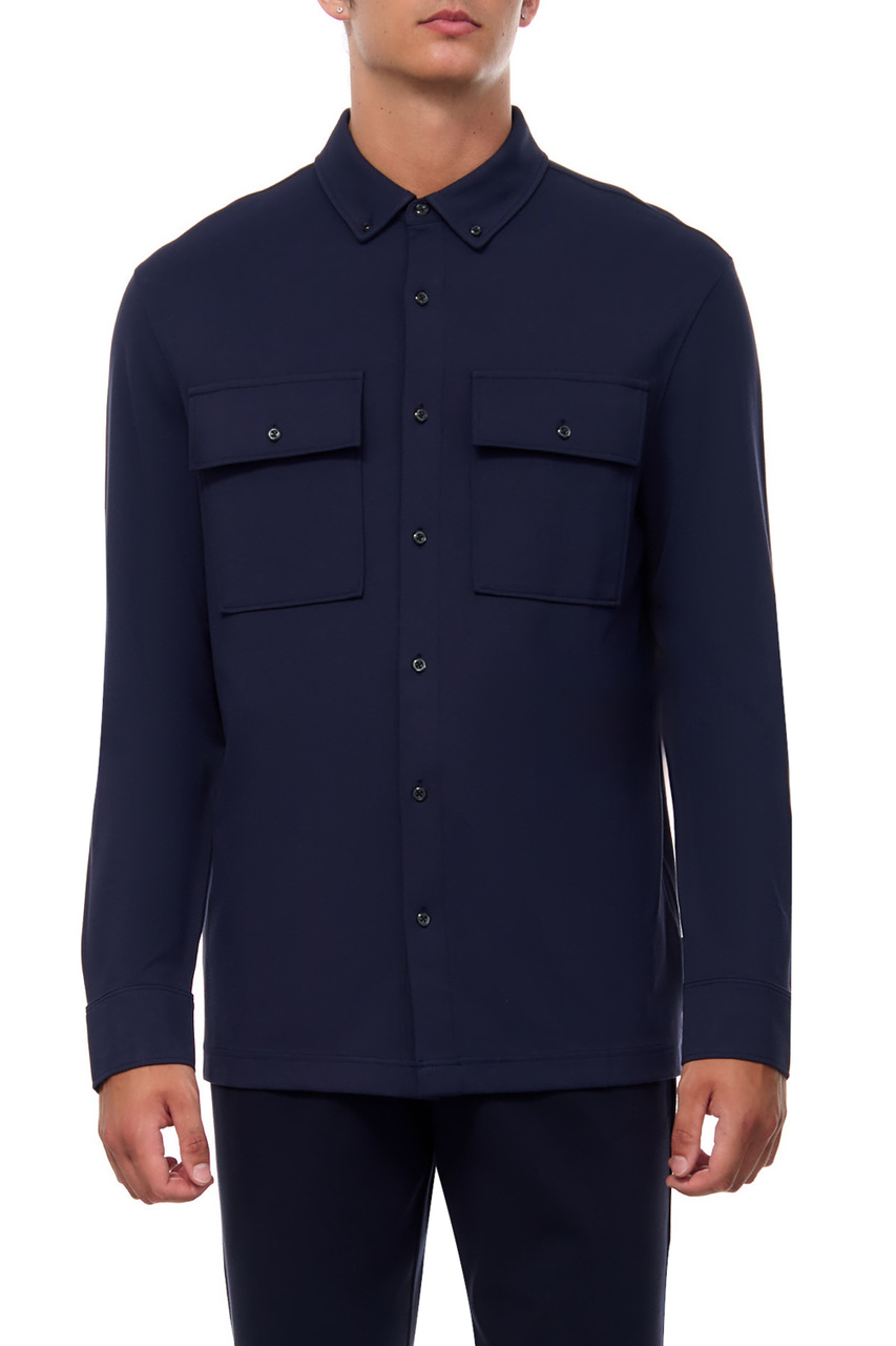 Рубашка FRANZ-7 с накладными карманами|Основной цвет:Синий|Артикул:58107595 | Фото 1