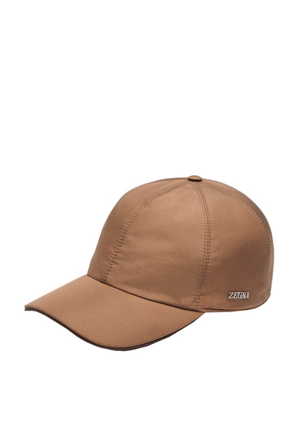 Однотонная кепка с металлическим логотипом|Основной цвет:Хаки|Артикул:Z5I00HA5-B4A-GN2 | Фото 1