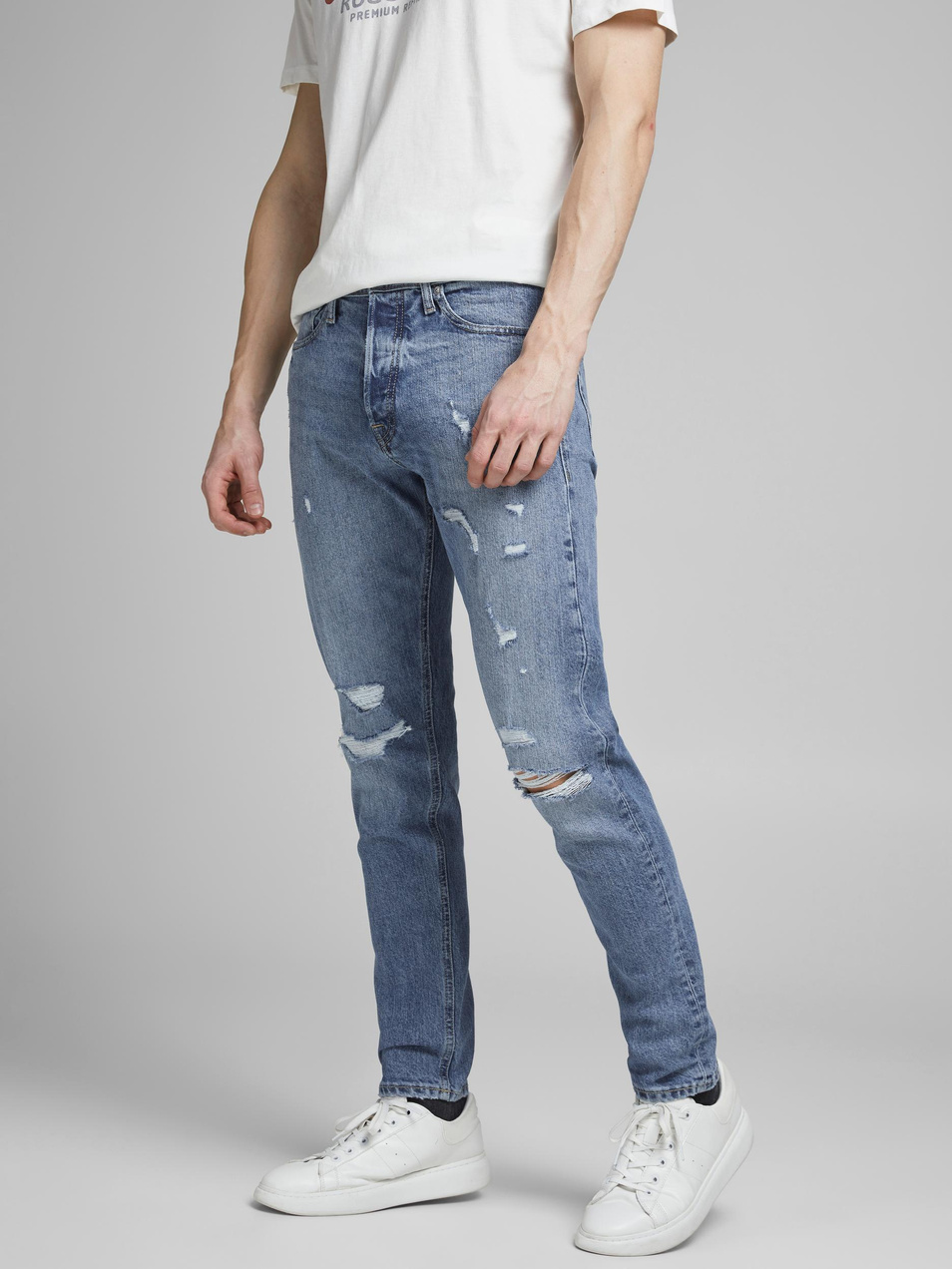 Мужской Jack & Jones Зауженные джинсы FRED ORIGINAL (цвет ), артикул 12185865 | Фото 4