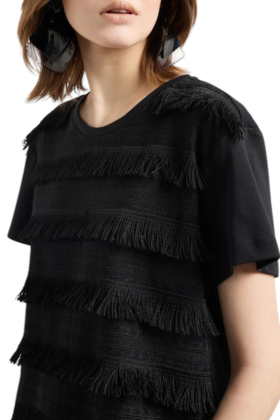 Женский Emporio Armani Футболка из хлопка (цвет ), артикул EW001518-AF12545 | Фото 5