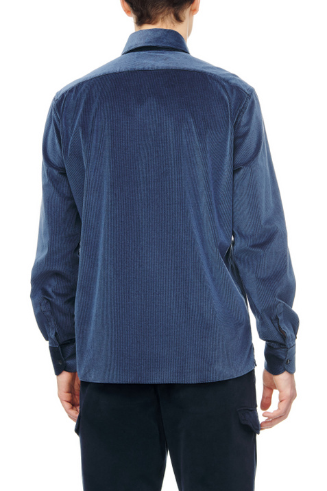 Corneliani Рубашка из вельвета с нагрудными карманами ( цвет), артикул 90P143-2811487 | Фото 4