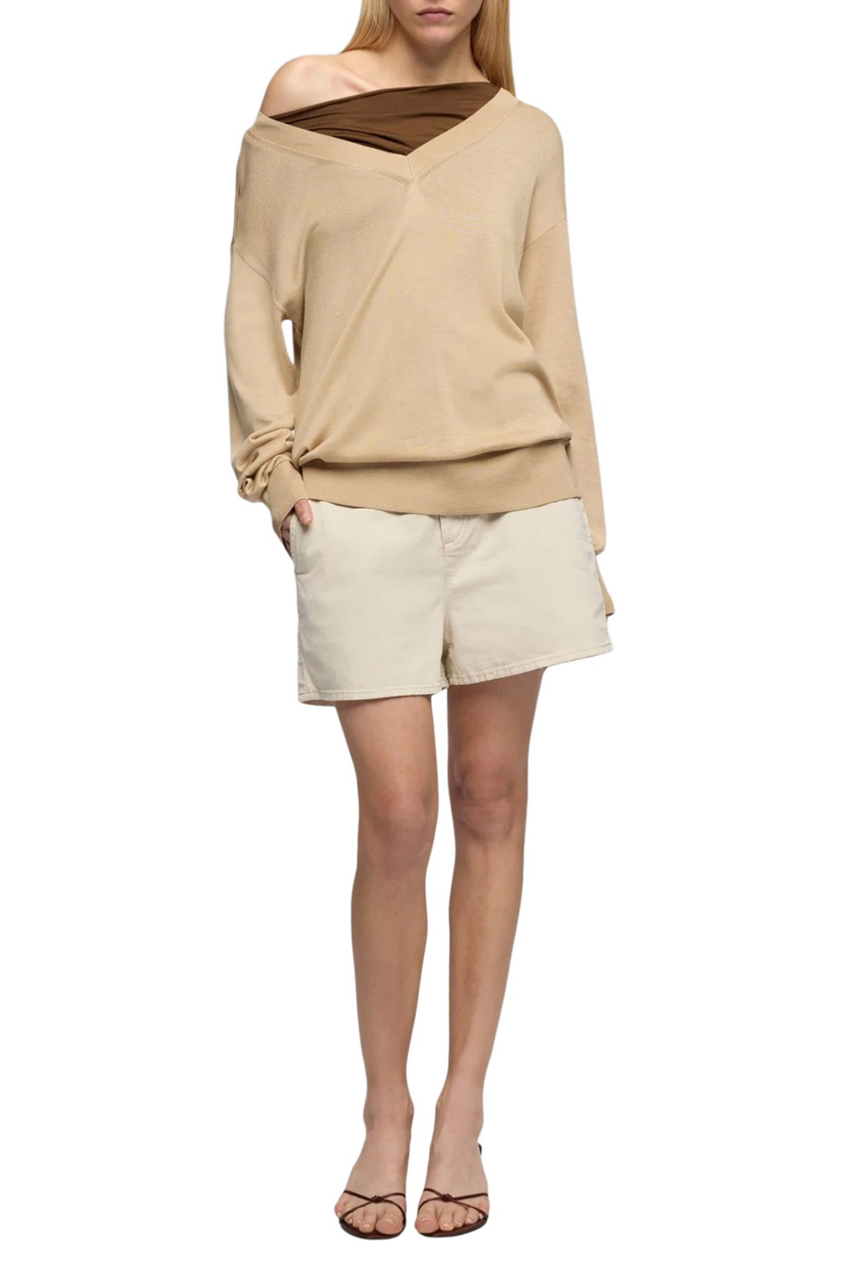 Женский 7 for all Mankind Шорты из эластичного хлопка (цвет ), артикул 7U7F0E39 | Фото 2