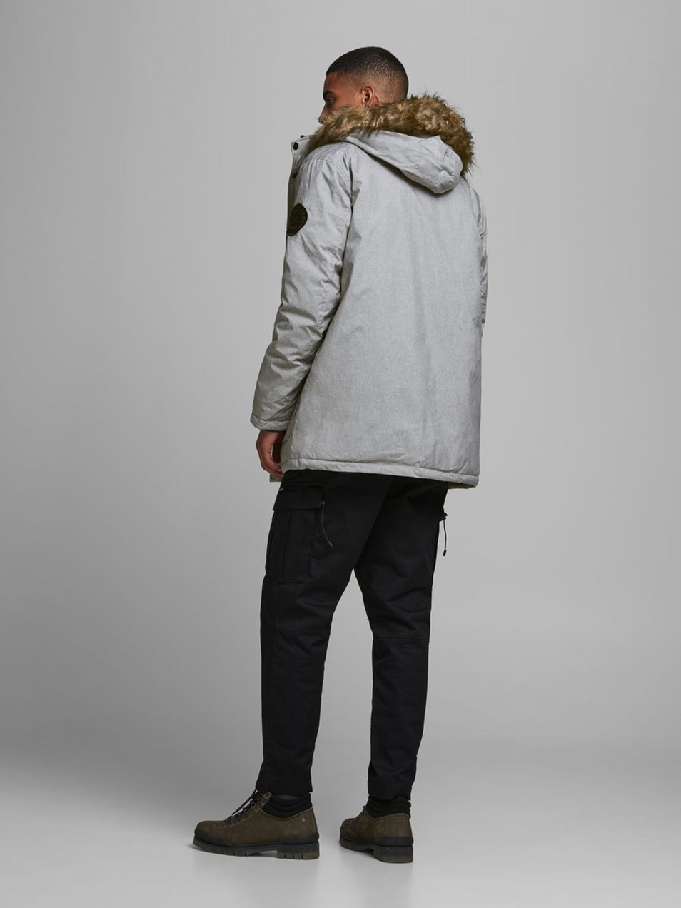 Мужской Jack & Jones Куртка с капюшоном с искусственным мехом (цвет ), артикул 12174383 | Фото 4