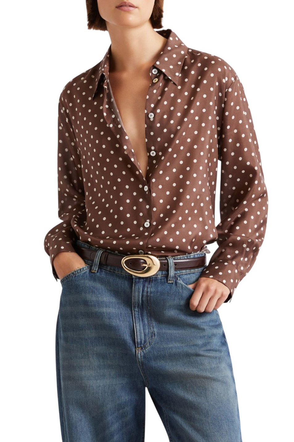 Женский MARELLA Блузка MLSANGIO из шелка (цвет ), артикул 2613111104 | Фото 3