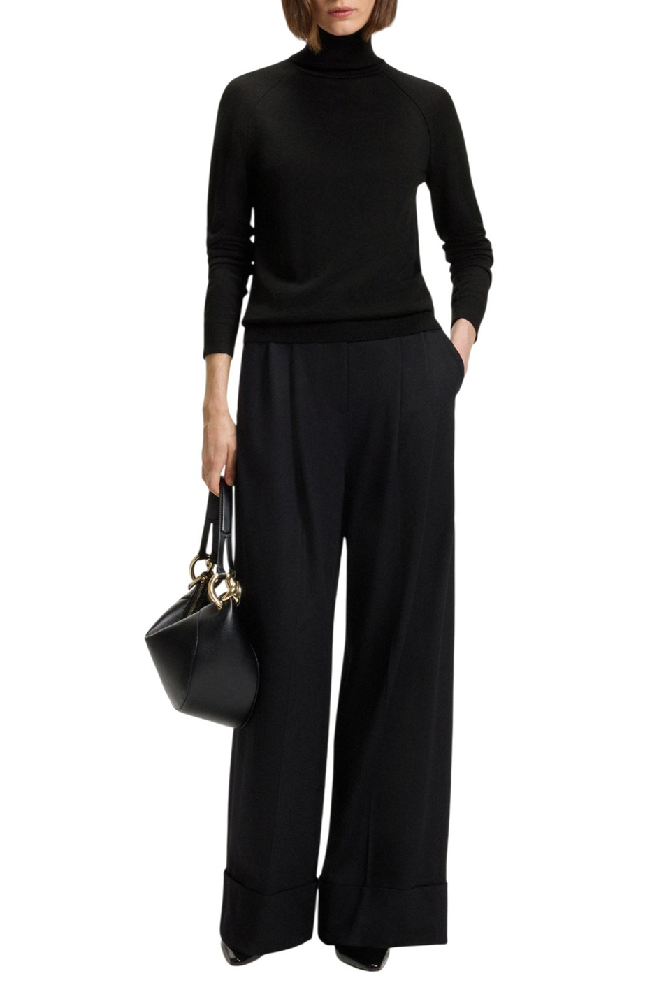 Водолазка Frizani из шерсти|Основной цвет:Черный Женский BOSS Водолазка Frizani из шерсти (цвет ), артикул 50548298 | Фото 2