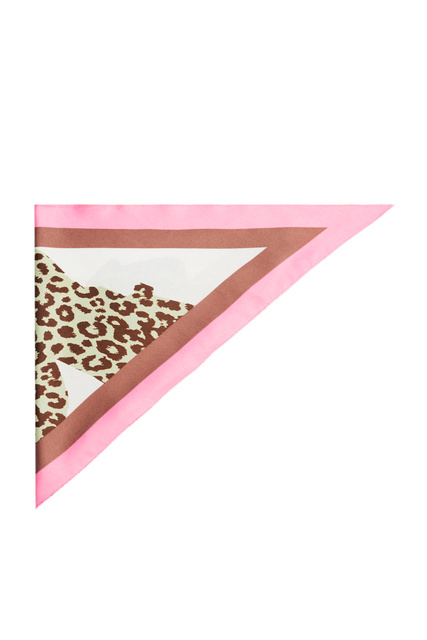 Шейный платок с принтом|Основной цвет:Розовый|Артикул:195996 | Фото 2