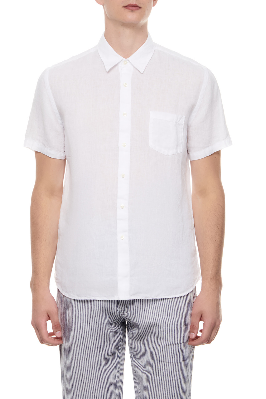 Рубашка из чистого льна|Основной цвет:Белый|Артикул:31ALIM13680000115 | Фото 1